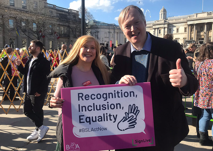 BSL rally - Recognition equality inclusion